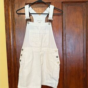 Aeropostale white jean skirt overalls